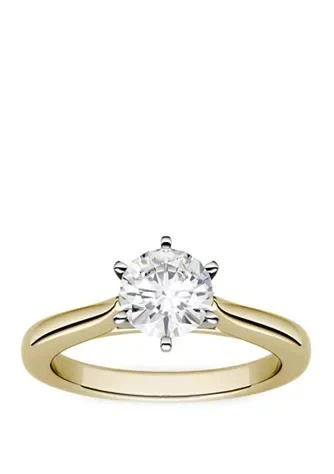 商品Charles & Colvard|Colvard 1 2 Ct. T.w. Lab Created Moissanite Engagement Ring In 14K White Gold,价格¥4553,第1张图片