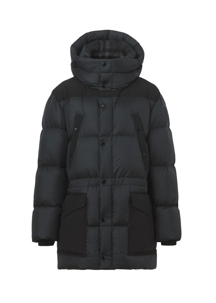 商品Burberry|Logo applique nylon puffer coat,价格¥15350,第1张图片