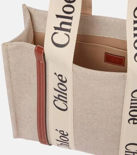 商品Chloé|Woody Medium canvas tote,价格¥9999,第3张图片详细描述