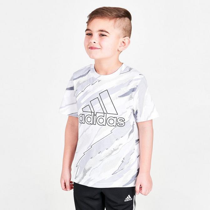 Boys' Toddler adidas Tiger Camo Print T-Shirt商品第1张图片规格展示