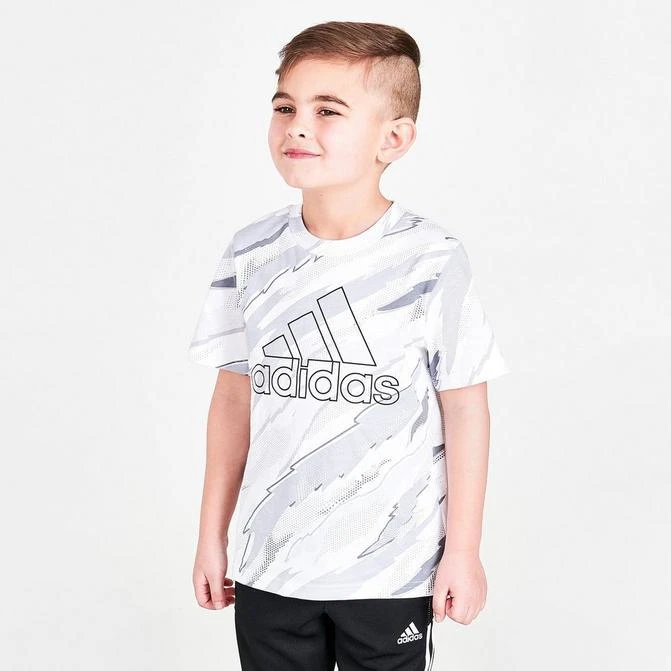 商品Adidas|Boys' Toddler adidas Tiger Camo Print T-Shirt,价格¥76,第1张图片