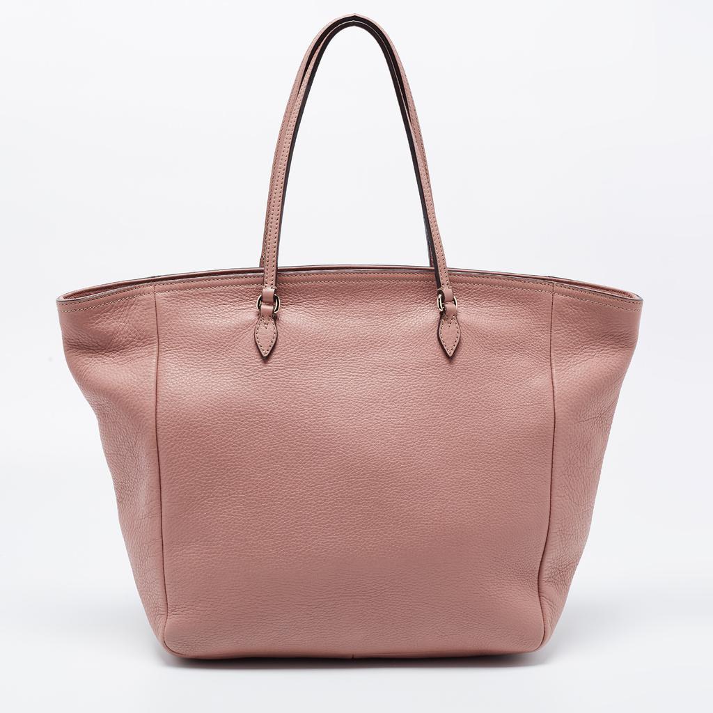 商品[二手商品] Gucci|Gucci Dusty Pink Pebbled Leather Bree Tote,价格¥4985,第6张图片详细描述
