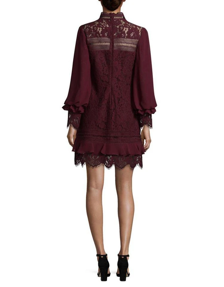 商品Laundry by Shelli Segal|Long Sleeve Lace Dress,价格¥1360,第3张图片详细描述