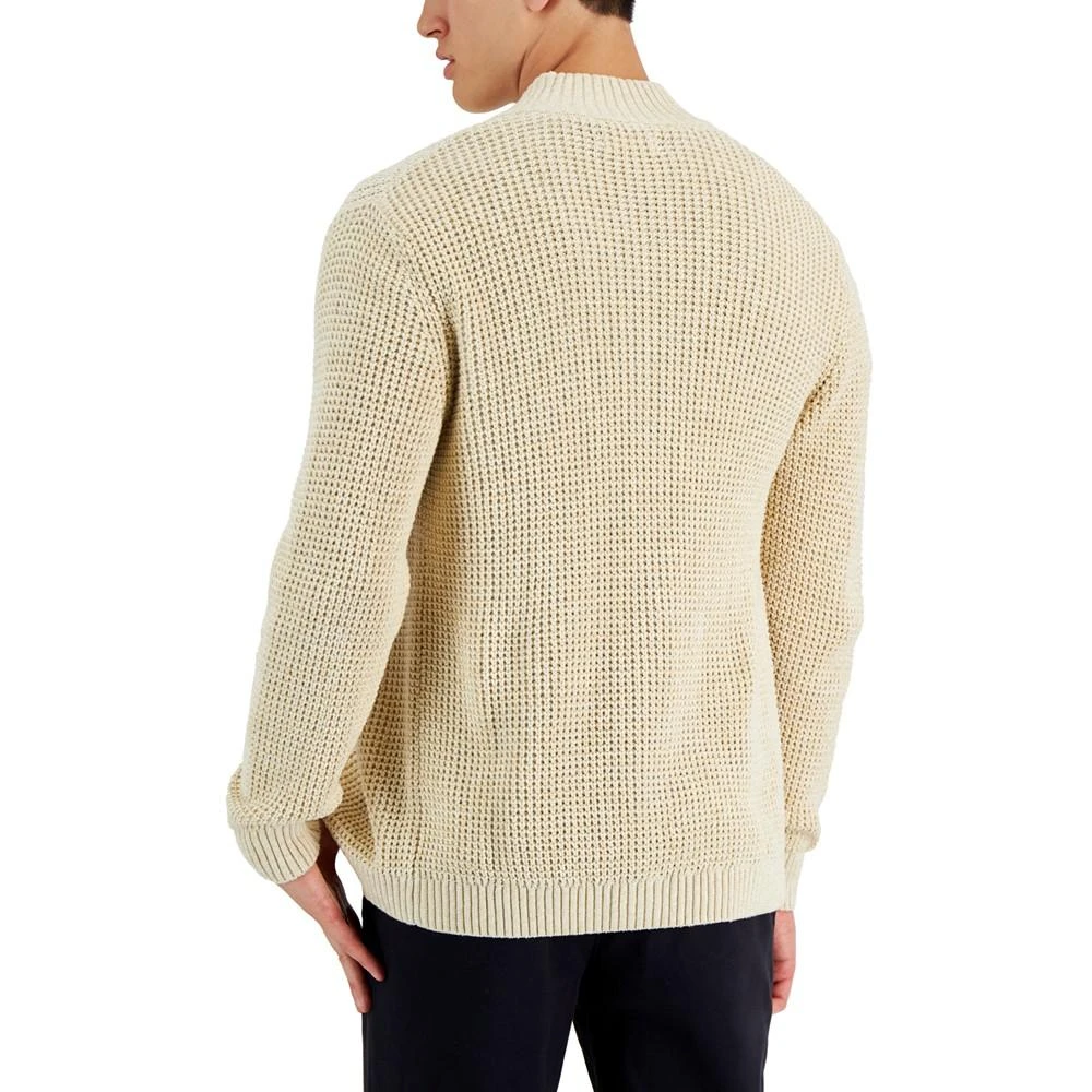 商品Club Room|Men's Chunky Waffle Knit Button-Front Cardigan Sweater, Created for Macy's,价格¥182,第2张图片详细描述