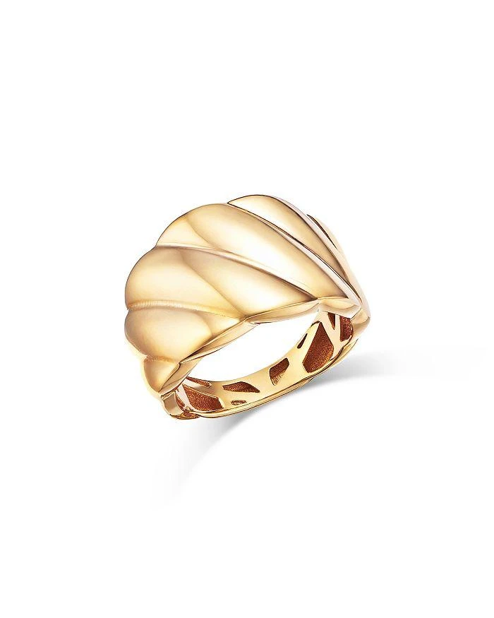 商品Alberto Amati|14K Yellow Gold Twist Style Wide Statement Ring,价格¥6278,第1张图片