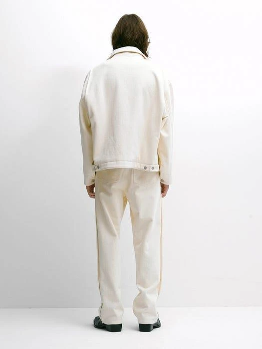 商品YOUNGOH|French Seam Twill Pants_Cream,价格¥1169,第5张图片详细描述