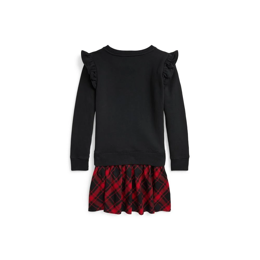 商品Ralph Lauren|Big Girls Plaid Fleece Sweatshirt Dress,价格¥434,第3张图片详细描述