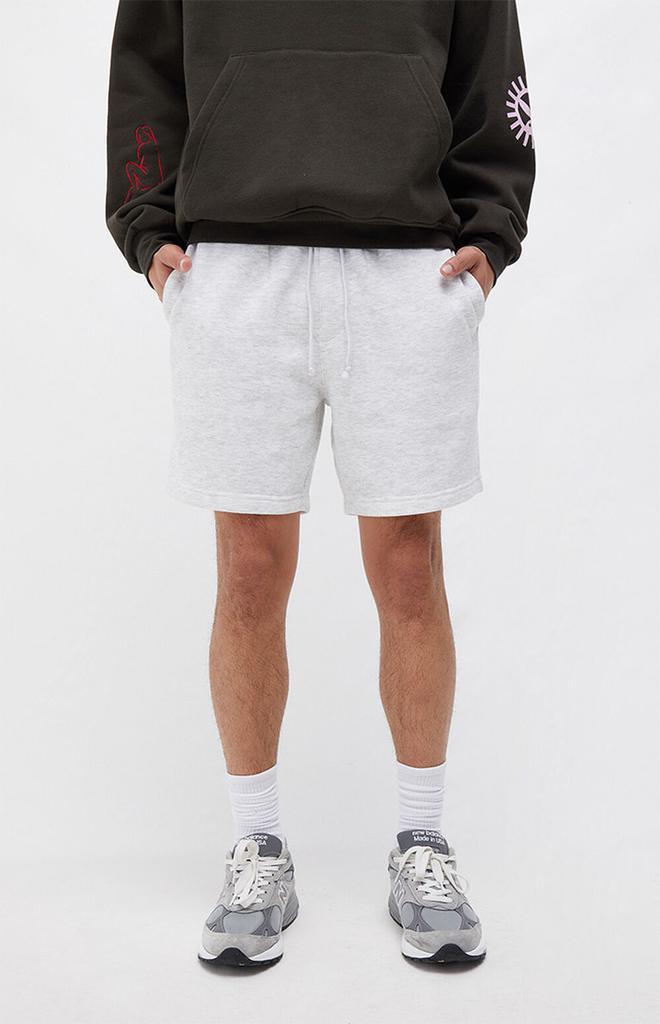 商品PacSun|White Heather Basic Fleece Sweat Shorts,价格¥183,第4张图片详细描述