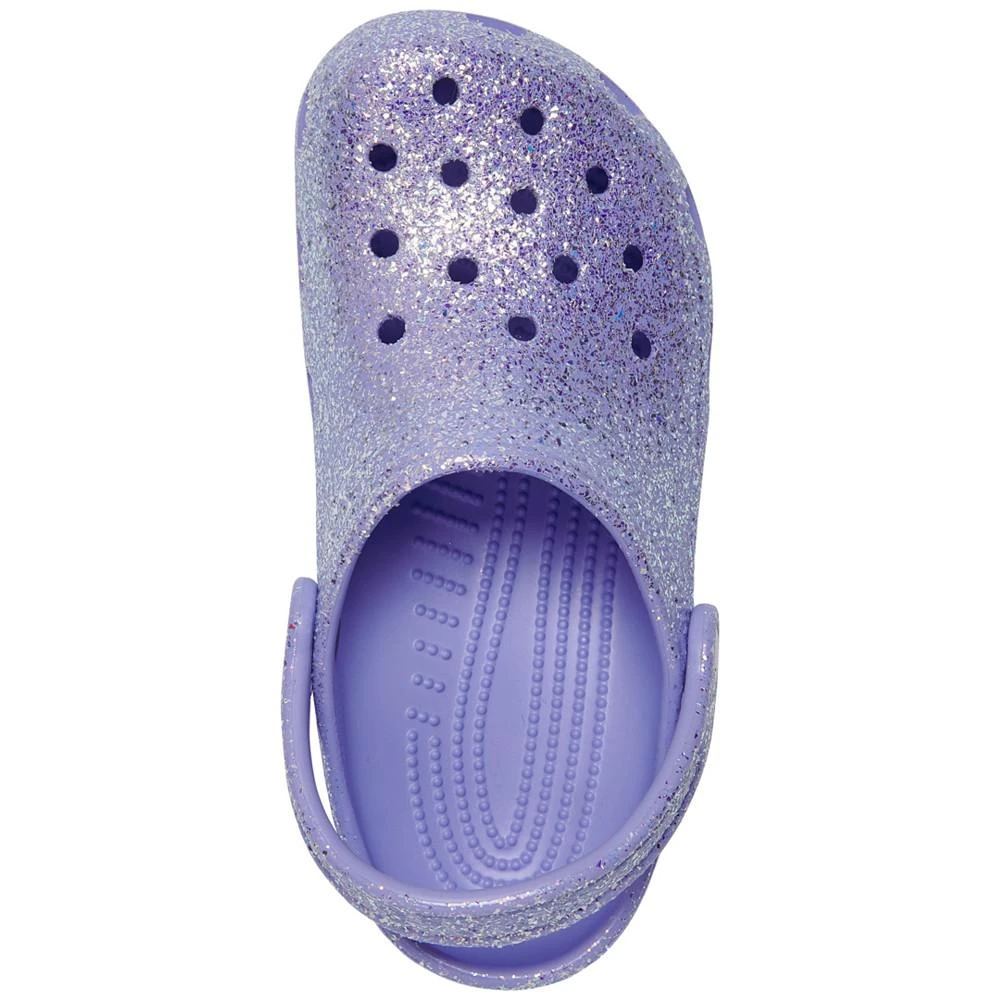 商品Crocs|Little Girls Classic Glitter Clogs from Finish Line,价格¥226,第5张图片详细描述