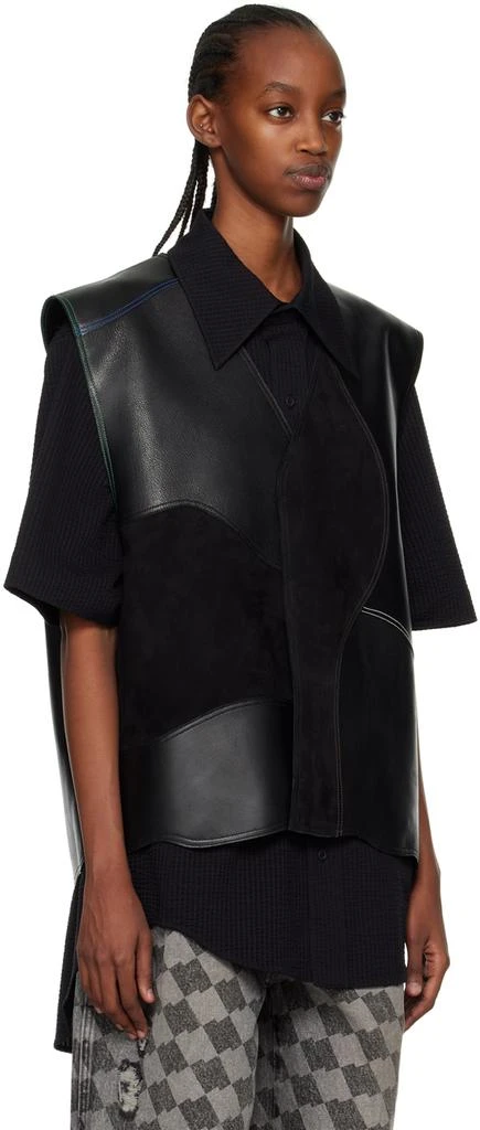 商品ADER error|Black Paneled Leather Vest,价格¥7747,第2张图片详细描述
