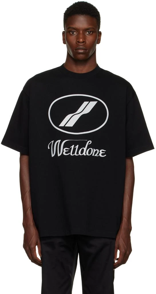 商品We11done|Black Graphic T-Shirt,价格¥949,第1张图片