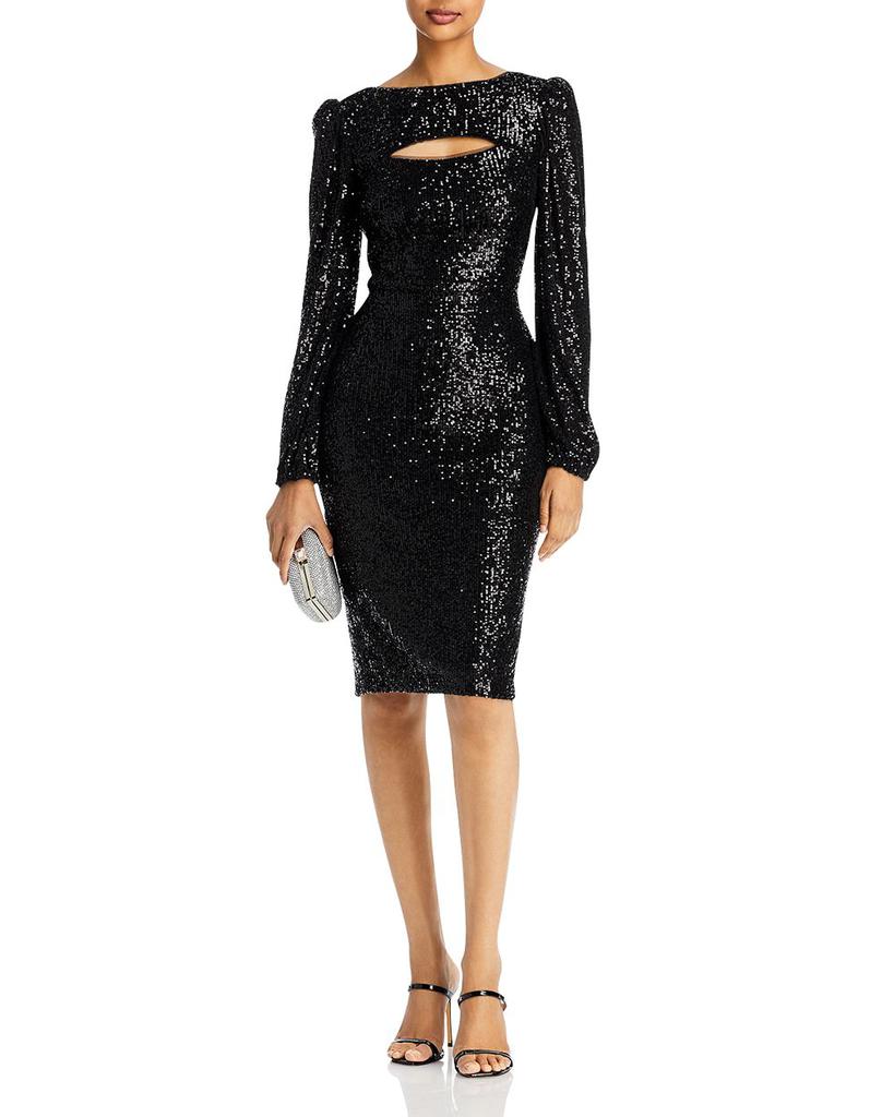 Sequined Keyhole Sheath Dress - 100% Exclusive商品第4张图片规格展示