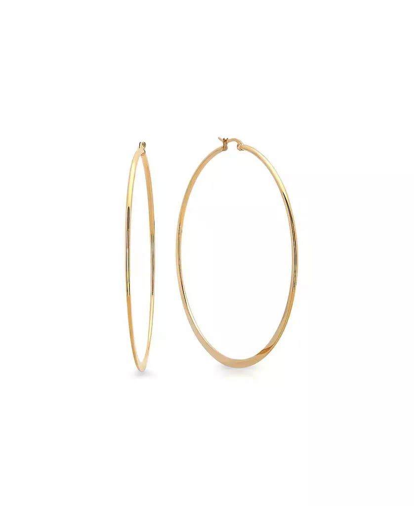 商品STEELTIME|18K Gold Plated Stainless Steel Hoop Earrings,价格¥359,第1张图片