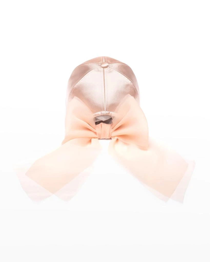 商品Eugenia Kim|Lauren Bow Satin Baseball Cap,价格¥734,第3张图片详细描述