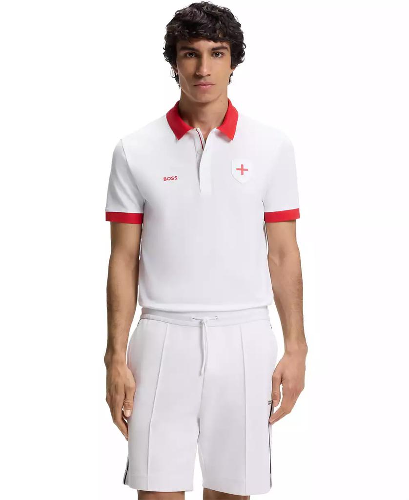 Polo homme Paddy avec bordure drapeau anglais image 2