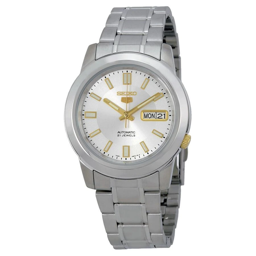 商品Seiko|5 Silver Stainless Steel Automatic Men's Watch SNKK09,价格¥733,第1张图片