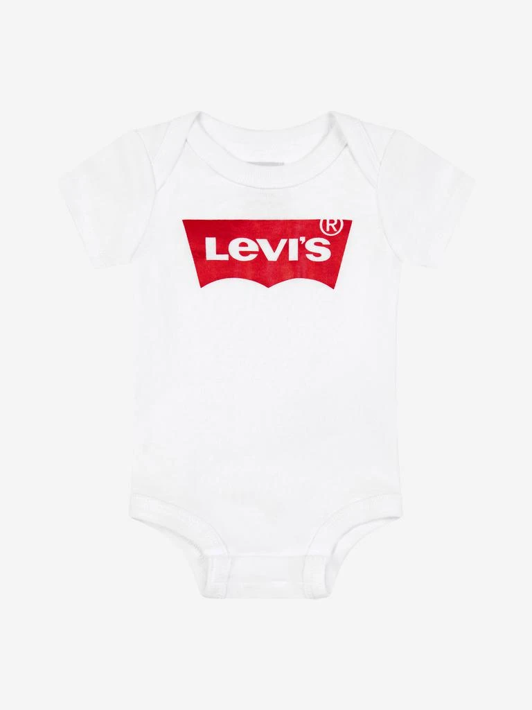 商品Levi's|Levi's Baby Bodysuit Hat And Booties Set in White,价格¥143,第2张图片详细描述