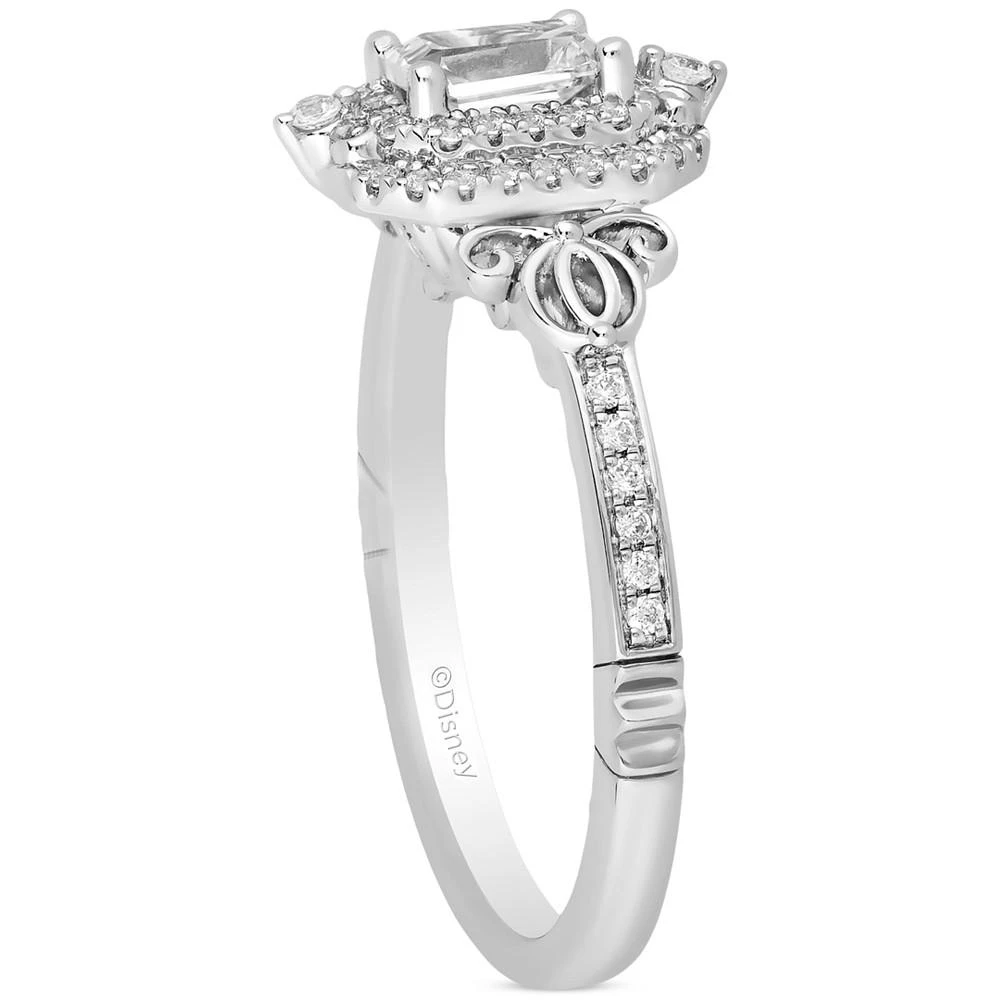 商品Enchanted Disney Fine Jewelry|Disney Enchanted Cindrella Ring (3/4ct.tw) in 14K White Gold,价格¥39229,第5张图片详细描述