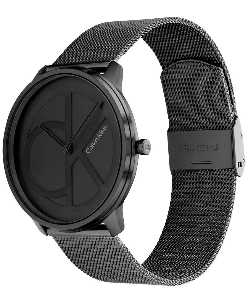 商品Calvin Klein|Black Stainless Steel Mesh Bracelet Watch 40mm,价格¥802,第2张图片详细描述