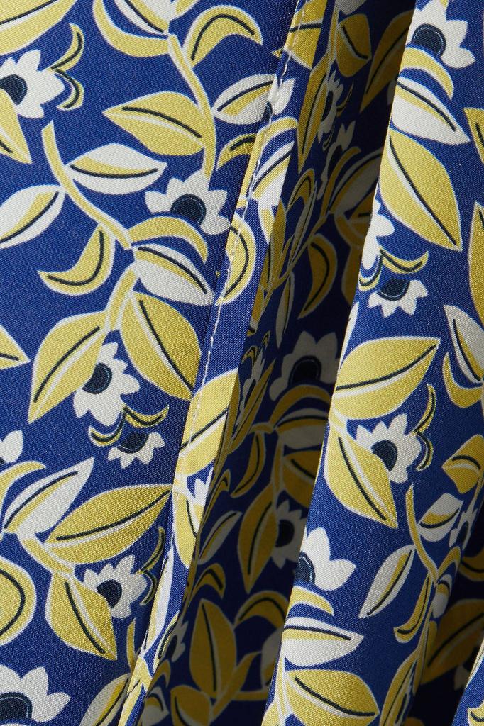Ondine wrap-effect floral-print silk crepe de chine dress商品第4张图片规格展示