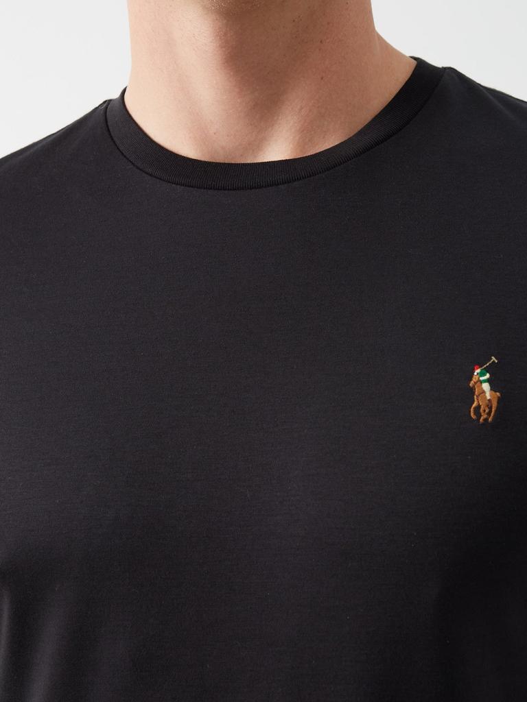 Custom slim-fit logo-embroidered cotton T-shirt商品第3张图片规格展示