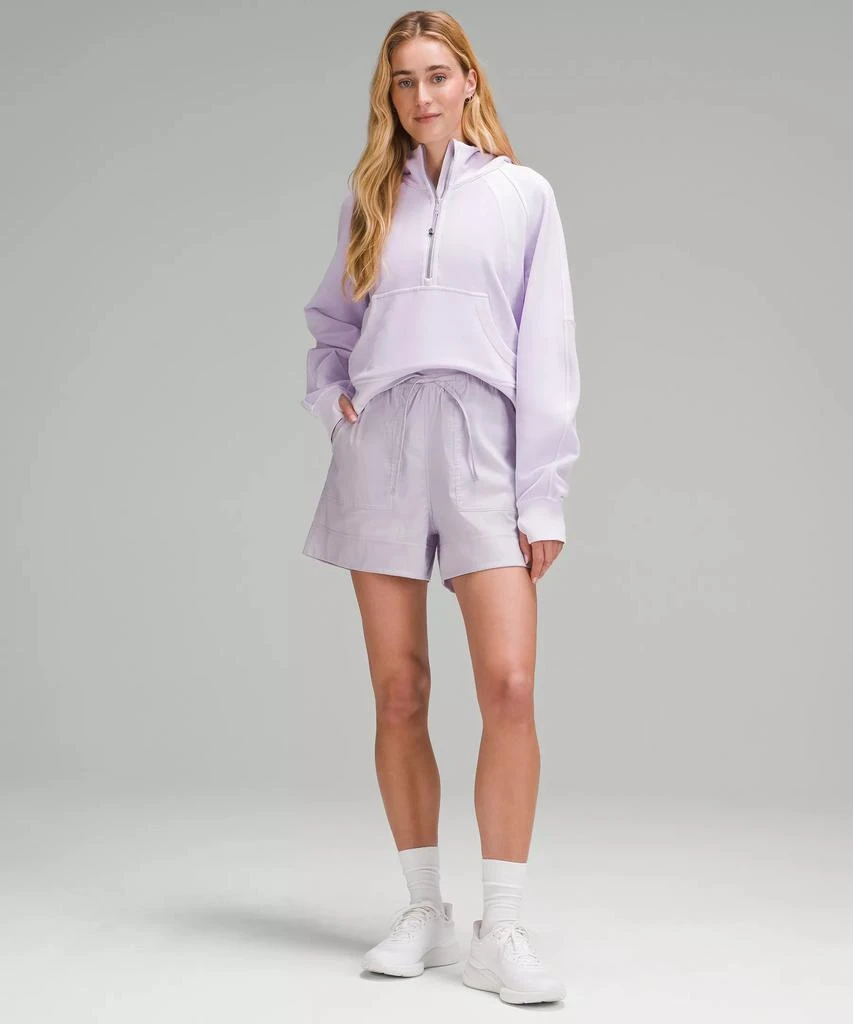 Cotton-Blend Poplin High-Rise Short 4" 商品
