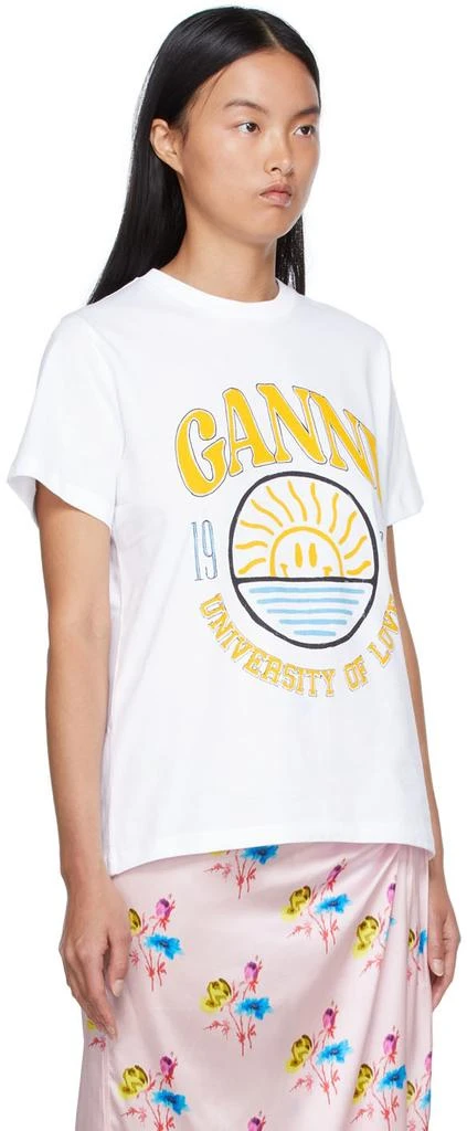 商品Ganni|White Organic Cotton T-Shirt,价格¥519,第2张图片详细描述