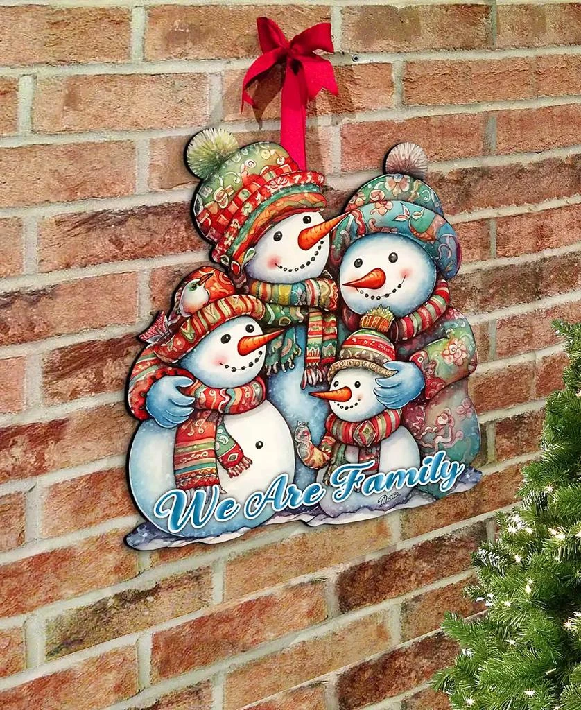 商品Designocracy|Snowman's Family Christmas Wooden Wall Decor Door Decor G. DeBrekht,价格¥989,第5张图片详细描述
