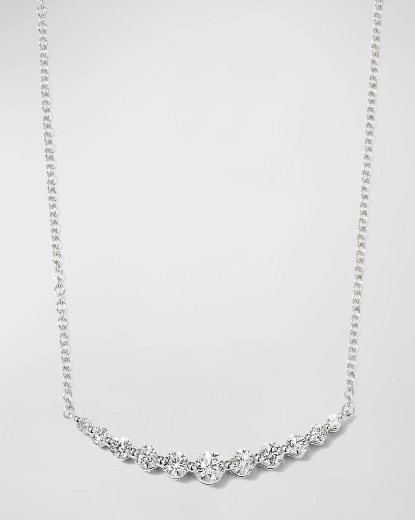 商品Memoire|White Gold Round 11-Diamond Necklace, 18"L, 0.56-0.65tcw,价格¥17980,第1张图片详细描述
