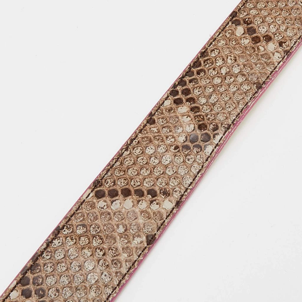 商品[二手商品] Fendi|Fendi Beige/Brown Python Strap You Shoulder Strap,价格¥2978,第3张图片详细描述