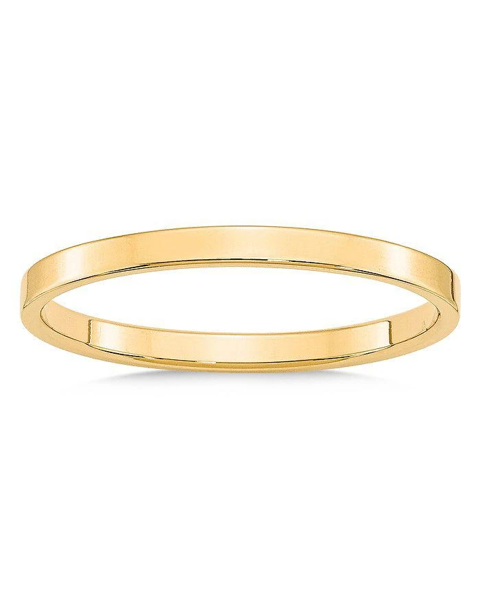 商品Bloomingdale's|Men's 2mm Lightweight Flat Band in 14K Yellow Gold,价格¥3172,第1张图片详细描述