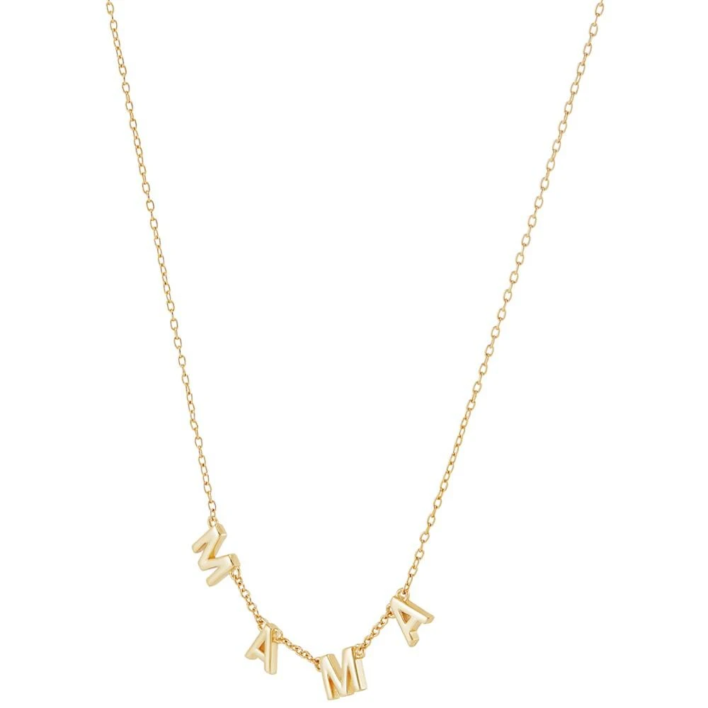 商品Giani Bernini|Mama Letter Charm 18" Pendant Necklace in 14k Gold-Plated Sterling Silver, Created for Macy's,价格¥310,第3张图片详细描述