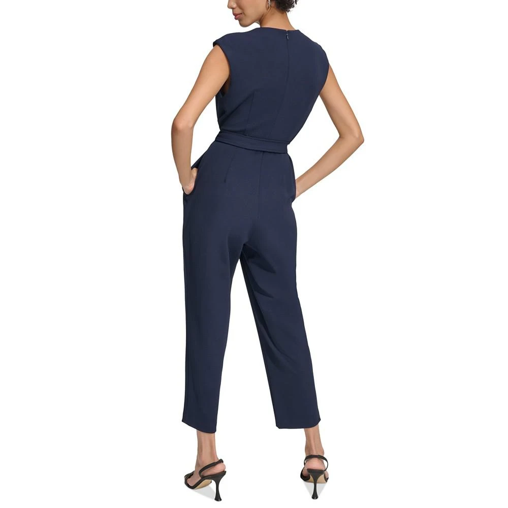 商品Calvin Klein|Women's Sleeveless Tie-Waist Jumpsuit,价格¥1027,第2张图片详细描述