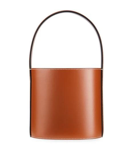 商品Staud|Bissett Smooth Leather Top-Handle Bucket Bag - Saddle,价格¥2703,第2张图片详细描述