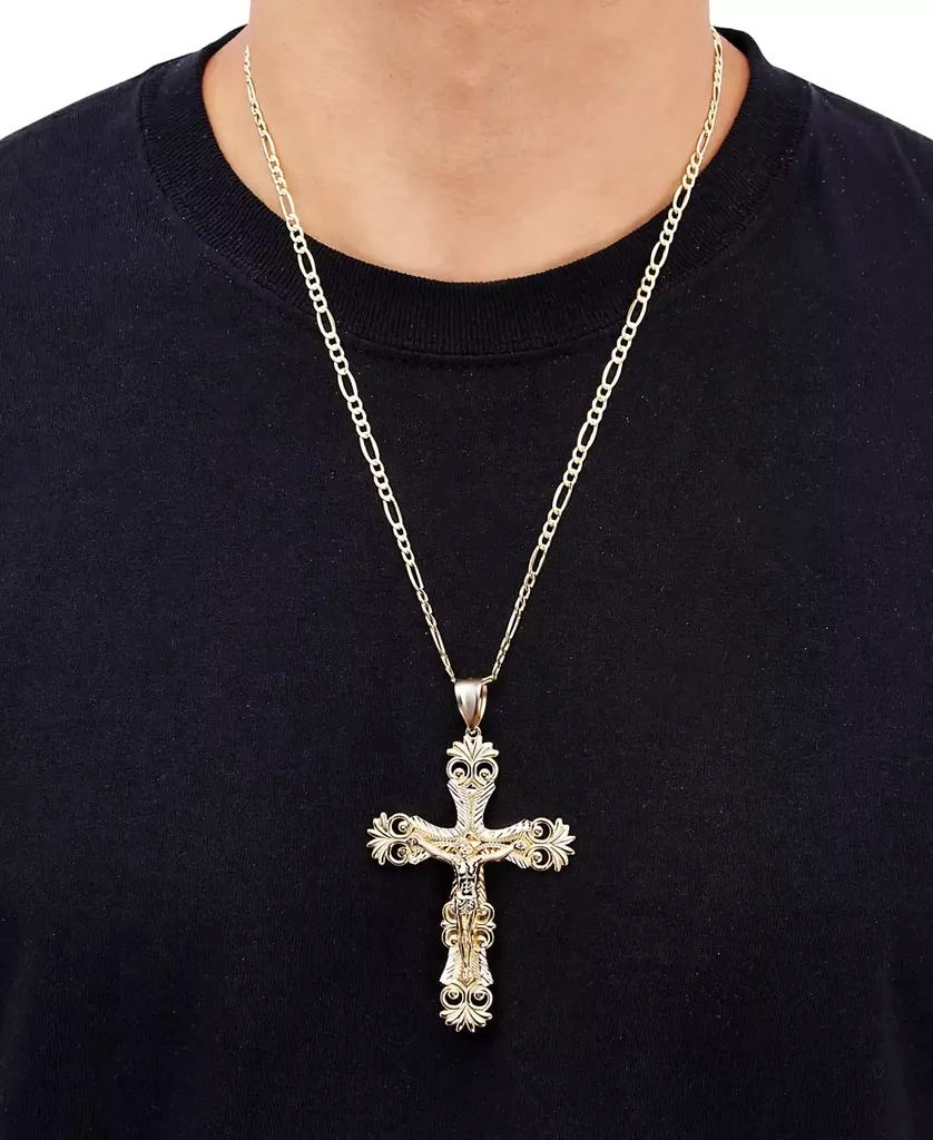商品Macy's|Men's Ornately-Finished Crucifix 22" Pendant Necklace in 10k Gold,价格¥43955,第2张图片详细描述
