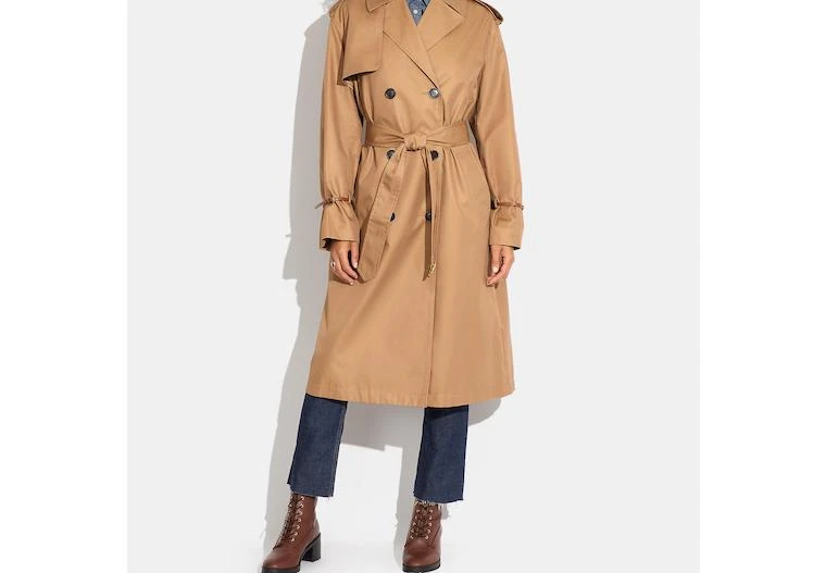 商品Coach|Coach Outlet Relaxed Double Breasted Trench,价格¥2107,第3张图片详细描述