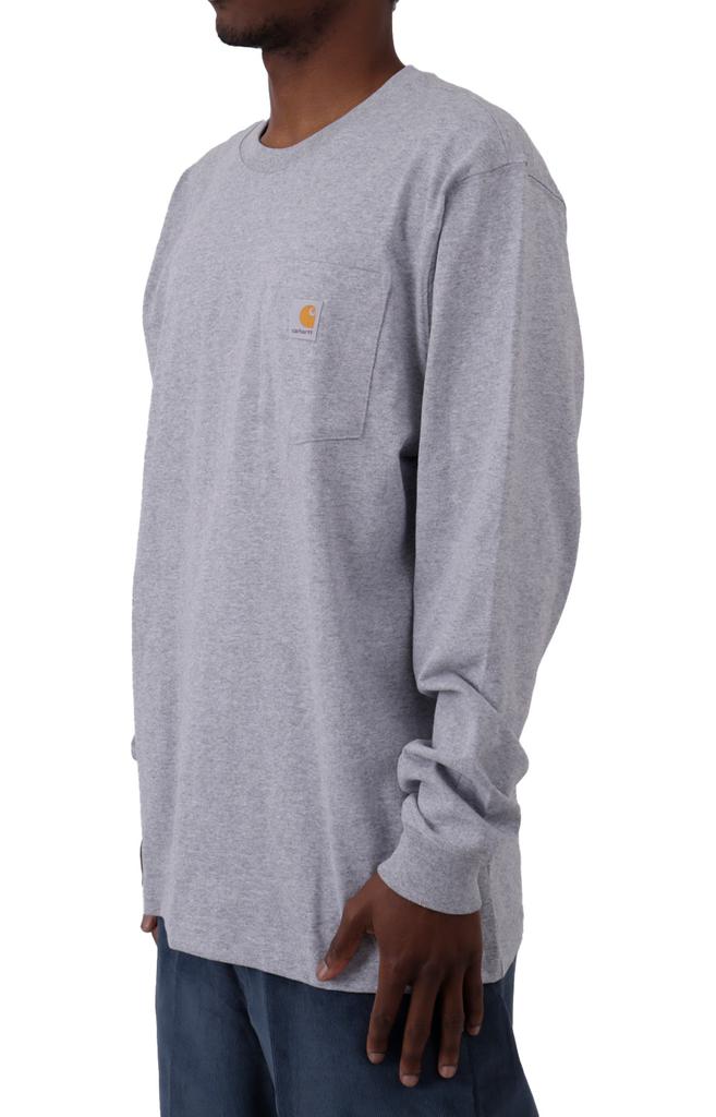 (K126) L/S Workwear Pocket Shirt - Heather Grey商品第2张图片规格展示