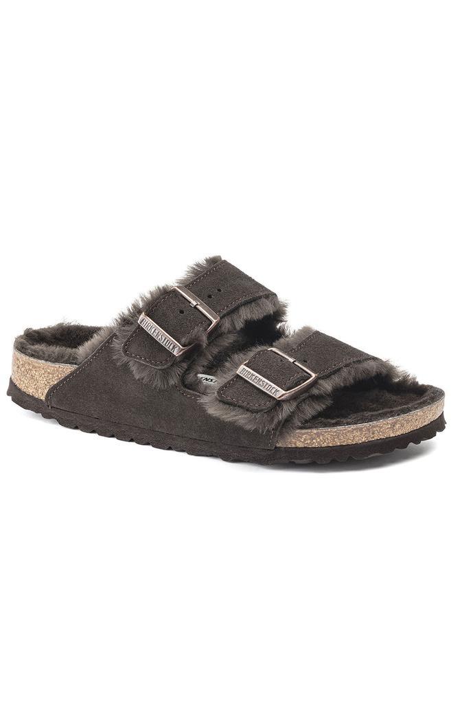 商品Birkenstock|(1020566) Arizona Shearling Sandals - Mocha,价格¥601,第4张图片详细描述