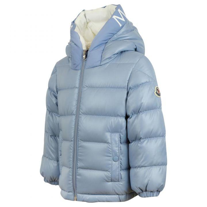 Pale Blue Salzman Hooded Infant Jacket商品第4张图片规格展示