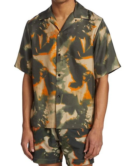 商品AMIRI|All Over Tie-Dye Camo-Print Camp Shirt,价格¥4005,第3张图片详细描述