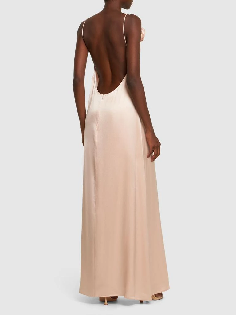 商品Magda Butrym|Silk Satin Long Slip Dress W/roses,价格¥6151,第2张图片详细描述
