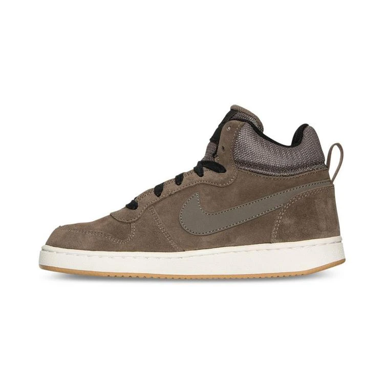 商品NIKE|男童Boys' Court Borough Mid Premium Casual Sneakers from Finish Line,价格¥167,第5张图片详细描述