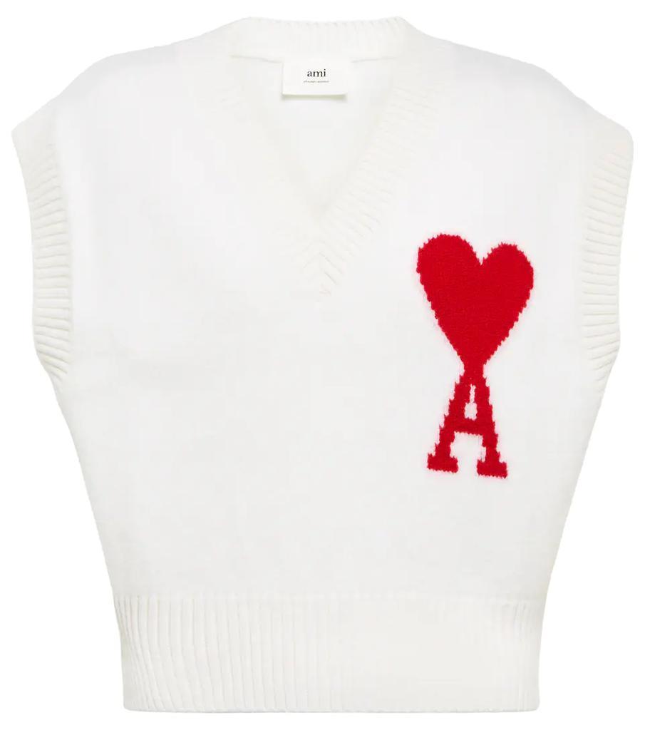 商品AMI|Intarsia virgin wool sweater vest,价格¥2191,第1张图片