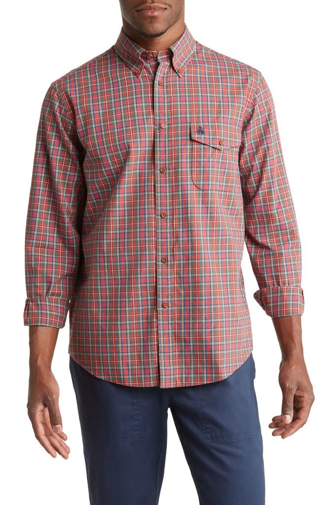 Plaid Regular Fit Cotton Button-Up Shirt商品第1张图片规格展示