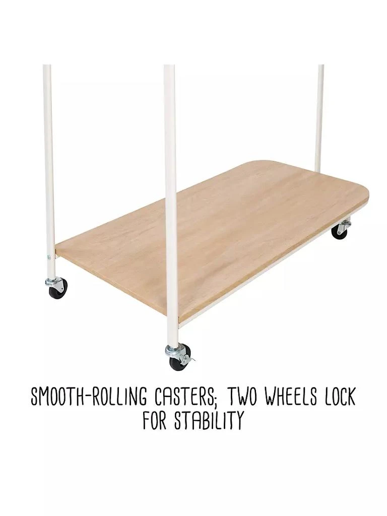 商品Honey Can Do|Rolling Clothes Rack With Shoe Shelf,价格¥515,第5张图片详细描述