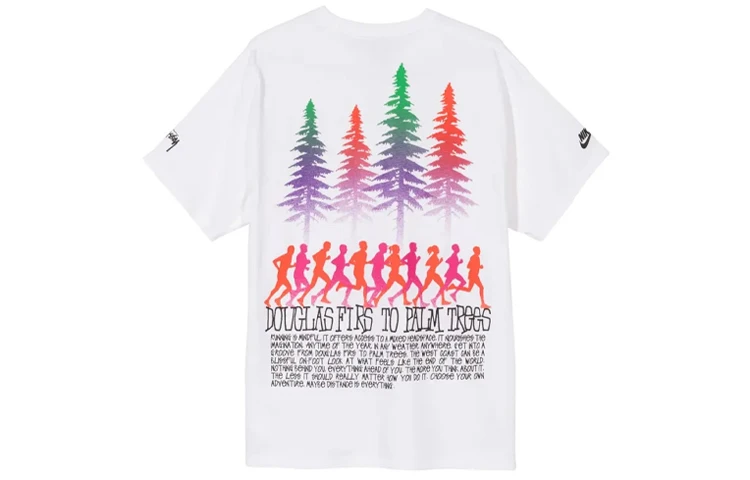 商品[国内直发] STUSSY|x Nike 联名款  x Nike 联名系列 运动印花短袖美式复古T恤 男女同款 白色,价格¥696,第3张图片详细描述