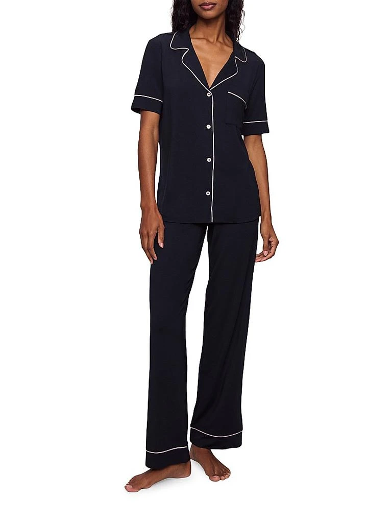 商品Eberjey|Gisele Short-Sleeve Top & Pants Pajama Set,价格¥1166,第3张图片详细描述