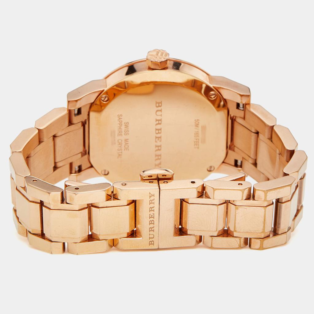 Burberry Champagne Rose Gold Plated Stainless Steel The City BU9135 Women's Wristwatch 34 mm商品第5张图片规格展示