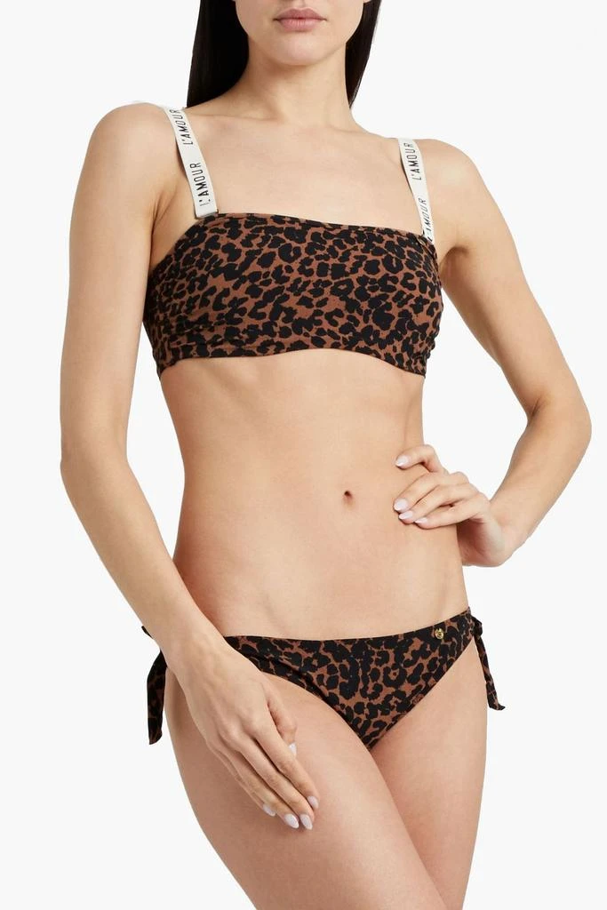 商品LOVE STORIES|Bond jacquard-trimmed leopard-print bikini top,价格¥208,第2张图片详细描述