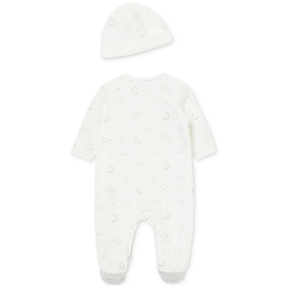 商品Little Me|Baby Boy or Baby Girl Quilt Footed Coverall and Hat, 2 Piece Set,价格¥124,第2张图片详细描述